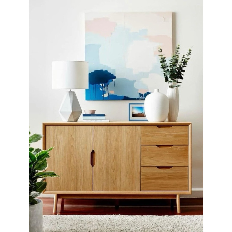 Bufet tv Minimalis Kayu Jati Kabinet Retro bivet kayu solid