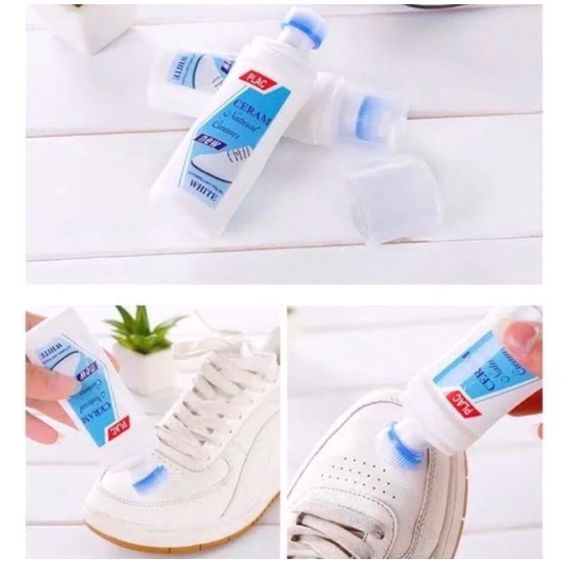 Cairan Pembersih Sepatu Putih / Pembersih dan Pemutih Sepatu / Cream Pembersih Sneakers