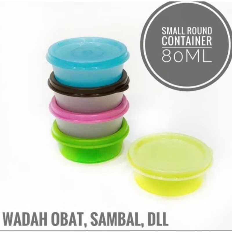Promo Tupperware Small Round 80ml container 1Pc ECER SATUAN toples kue snack wadah bekal plastik upi