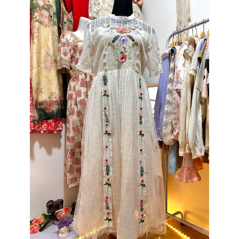 Orange Dress bkk ready lengan pendek premium