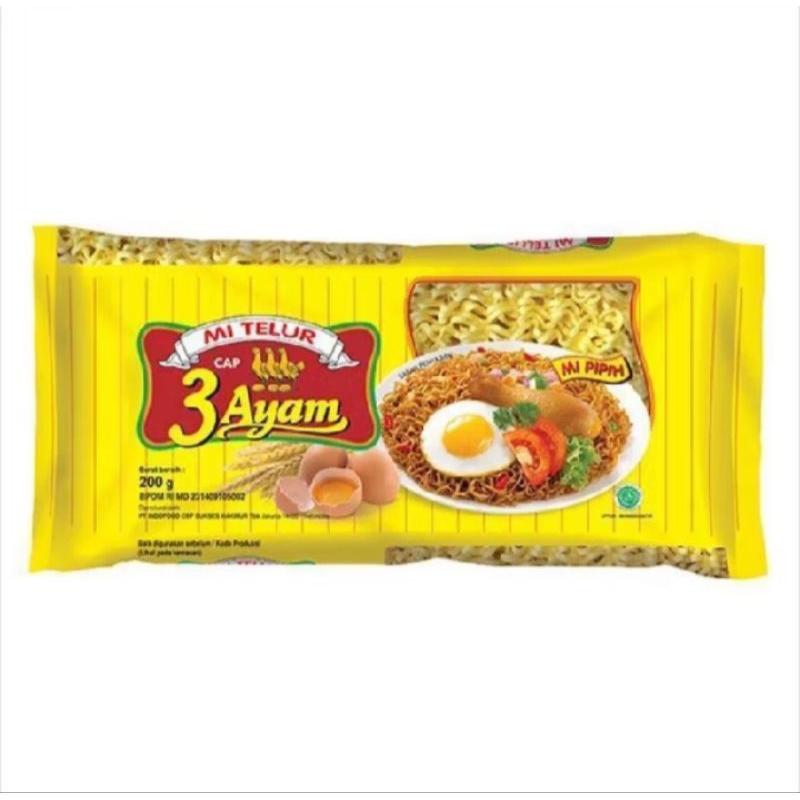 

MIE TELUR CAP 3 AYAM/MIE TELUR 3 AYAM 200 G