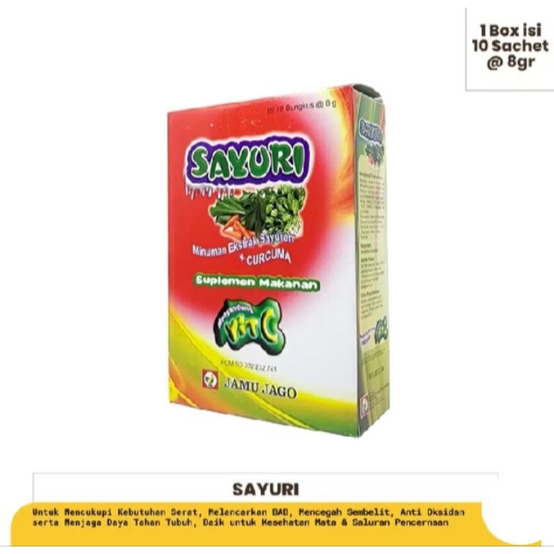 

Sayuri minuman ekstrak sayuran dan curcuma isi 10 bungkus
