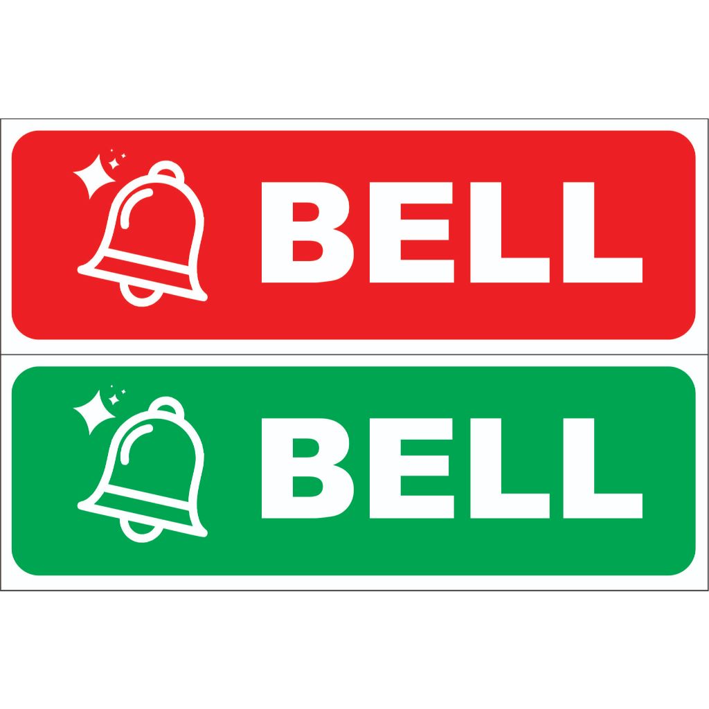 

stiker / akrilik bell logo