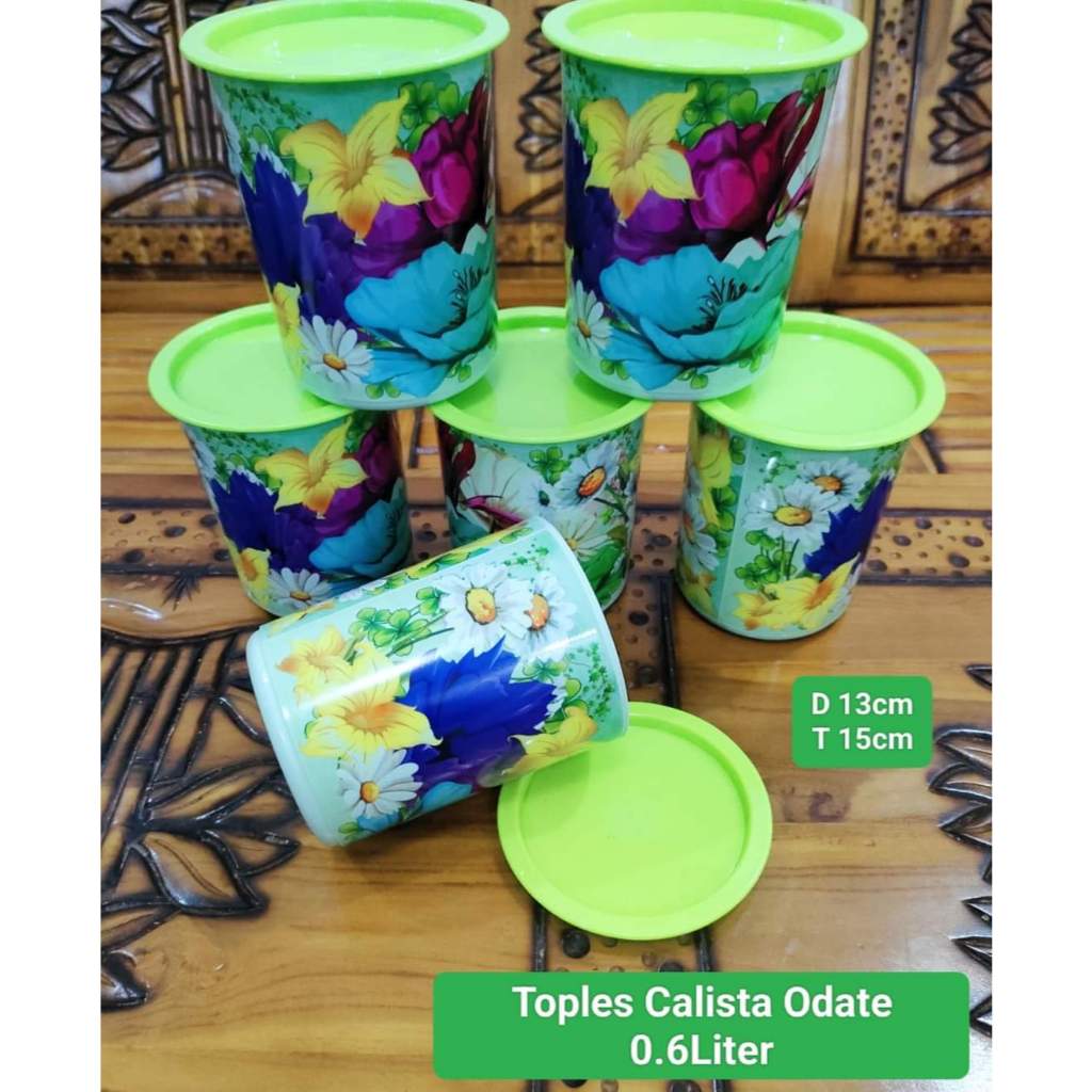 toples Calista odate oentoeng odate bunga 0,6kg toples lebaran sealware