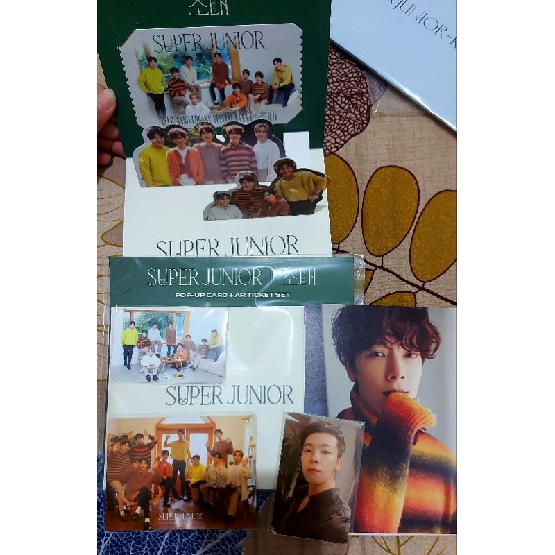 SUPER JUNIOR POP UP CARD AR TICKET SET OFFICIAL