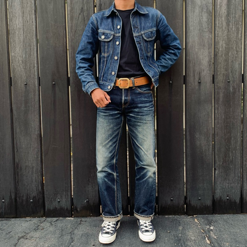 oldblue Co 21/23Oz heavy weight edition beast pink line selvedge