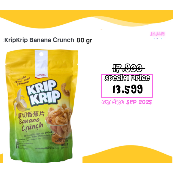 

KripKrip Krip Krip Banana Crunch 80 gram