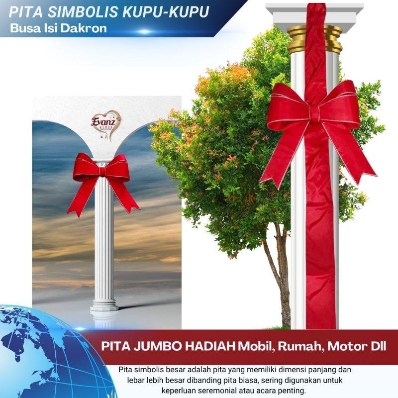 

Pita Tiang/ Pita Simbolis / Pita Hadiah Mobil Motor Rumah Gedung/ Pita Decorasi/ Pita Christmas