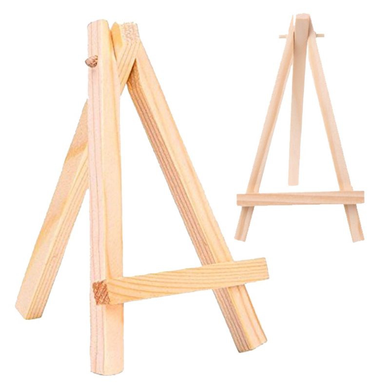 

easel Tinggi 20cm stand kanvas lukis kayu jati belanda penyangga poto siap pakai