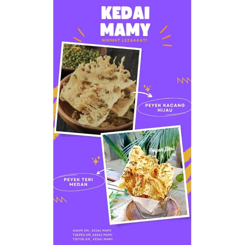 

peyek rempeyek kacang tanah super kedai mamy/gosend Camilan snack murah