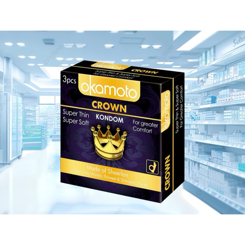 Okamoto Crown Kondom Super Thin Soft Isi 3 pics