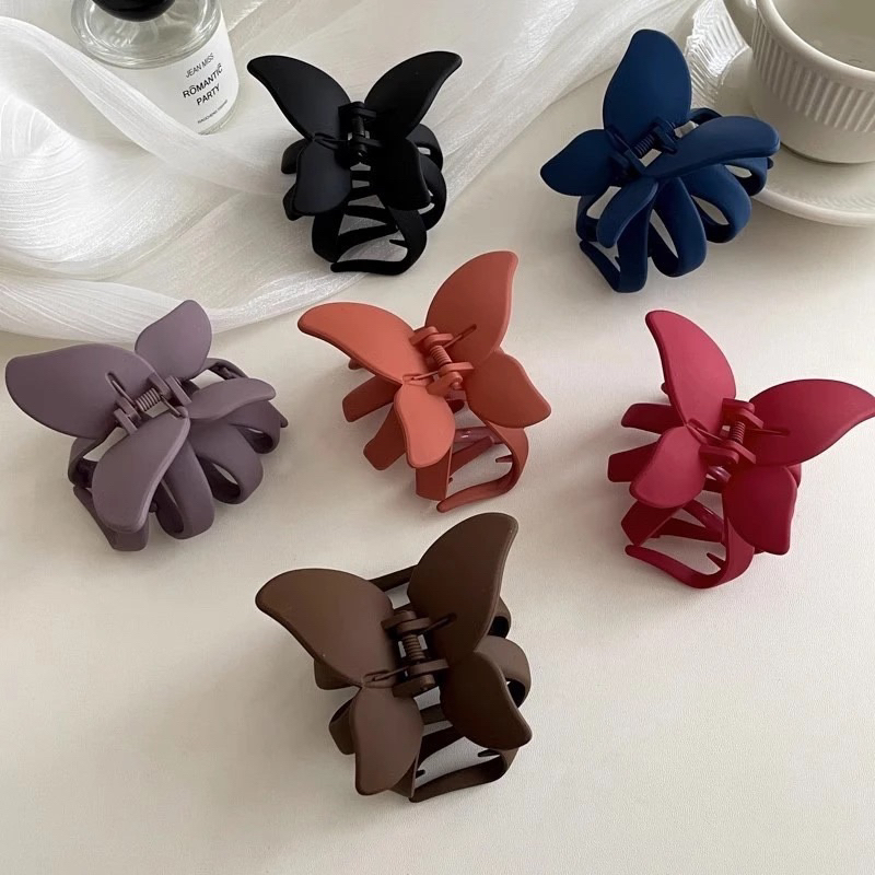 JEPITAN RAMBUT KUPU-KUPU JUMBO DOFF 7CM  / JEDAI SALON MATTE DOFF KOREA BUTTERFLY