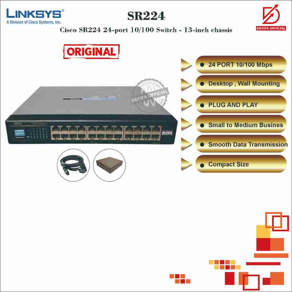 Linksys Cisco SR224 24-port 10/100 Switch HUB