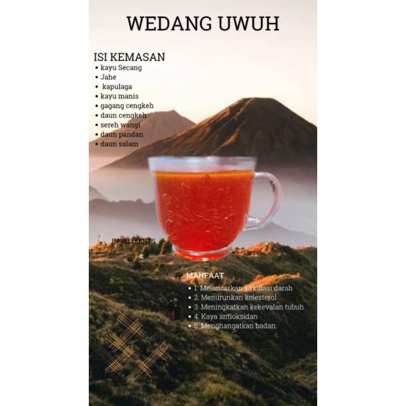 

wedang uwuh khas jogja original komplit | isi 5 pcs | khas Yogyakarta,Purworejo | Minuman sehat | Antioksidan | COD | Herbal alami