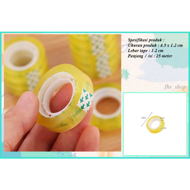 

Isolasi Bening Selotip Kado Selotip Tebal Bening Selotip Bening Ukuran 12 mm Panjang 25 M