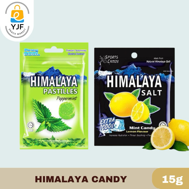 

Himalaya Peppermint Candy / Permen Mint Salt Candy Rasa Lemon / Candy Pastiles - 1PCS