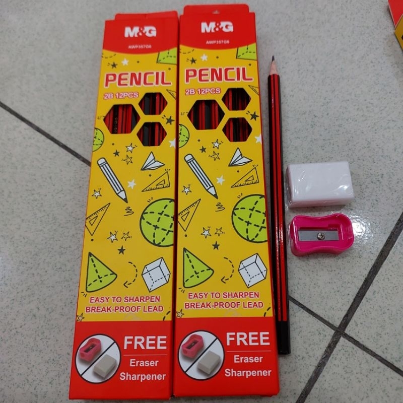 

Pencil Red and Black Merk M&G Pensil Kayu Merah Hitam