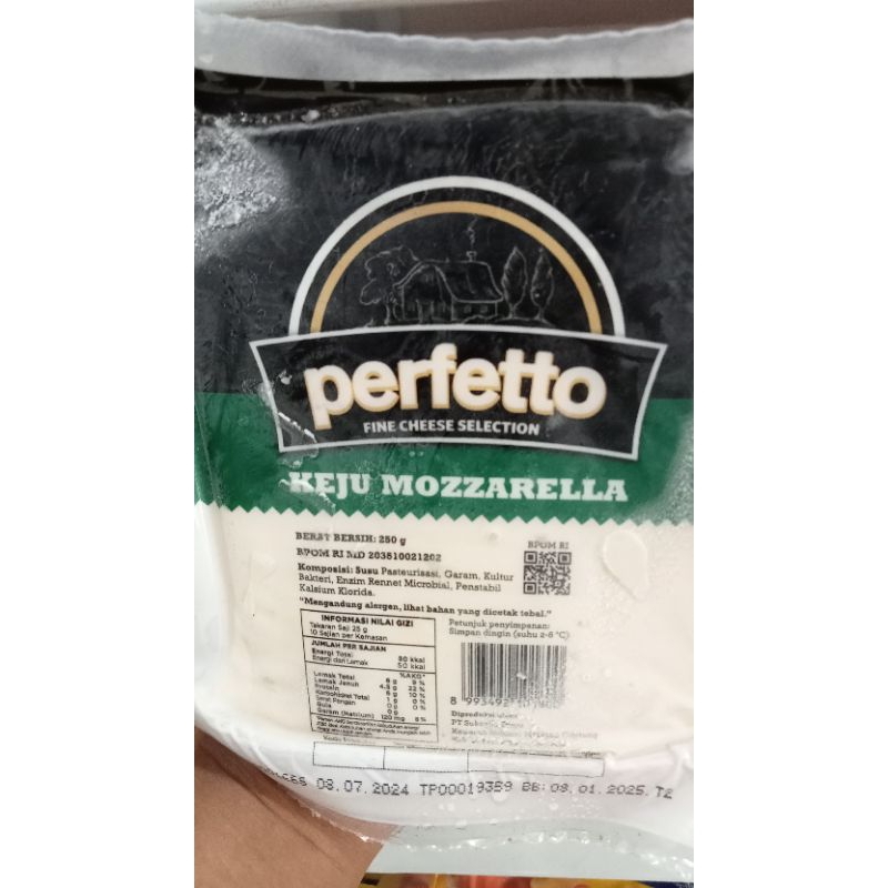 

keju mozzarella perfetto 250g,keju mozza