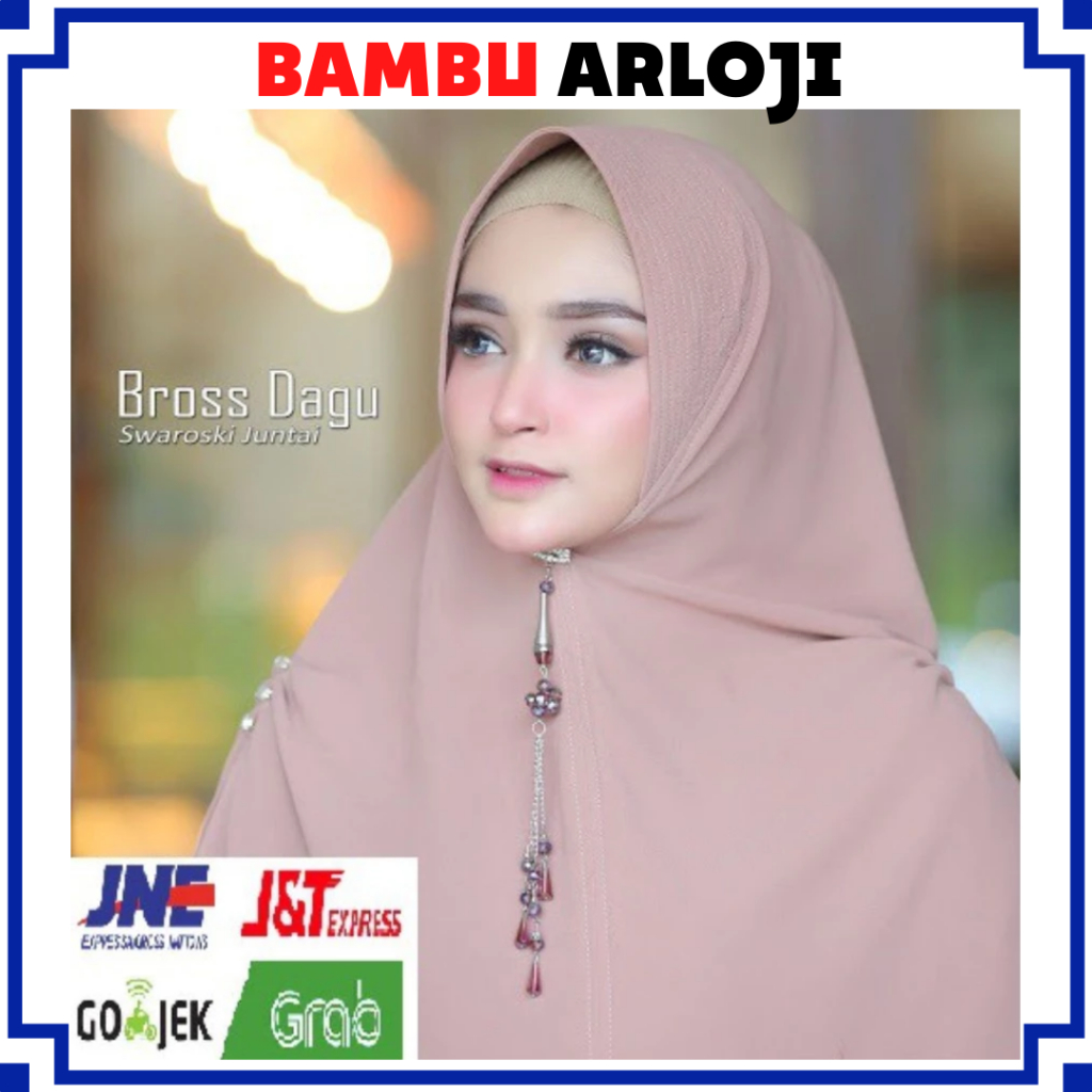 BAJ Tuspin Jarum Hijab Mutiara aksesoris Wanita MUSLIM Jilbab Peniti bros bross dagu gantung - SS121