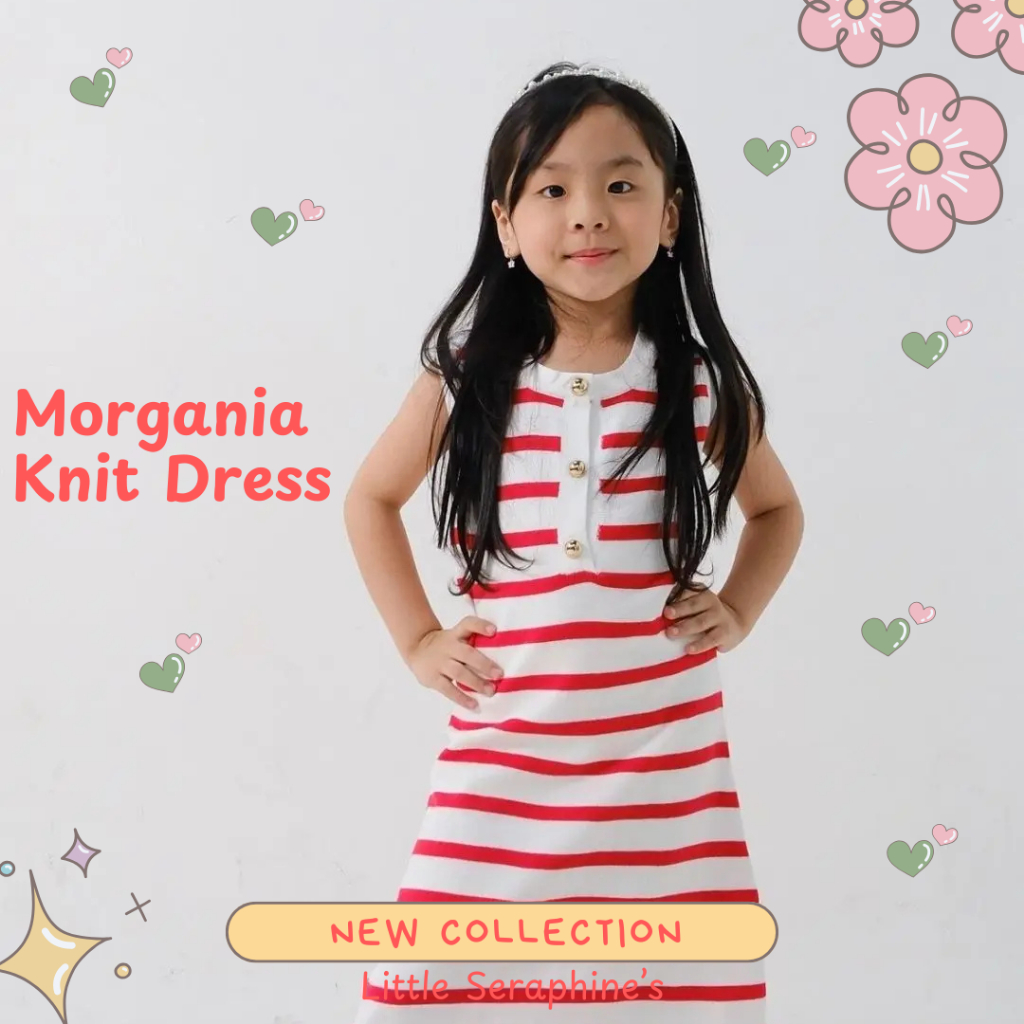 DRESS ANAK BAJU ANAK Morgania Knit Dress Rajut Anak Perempuan Import Premium
