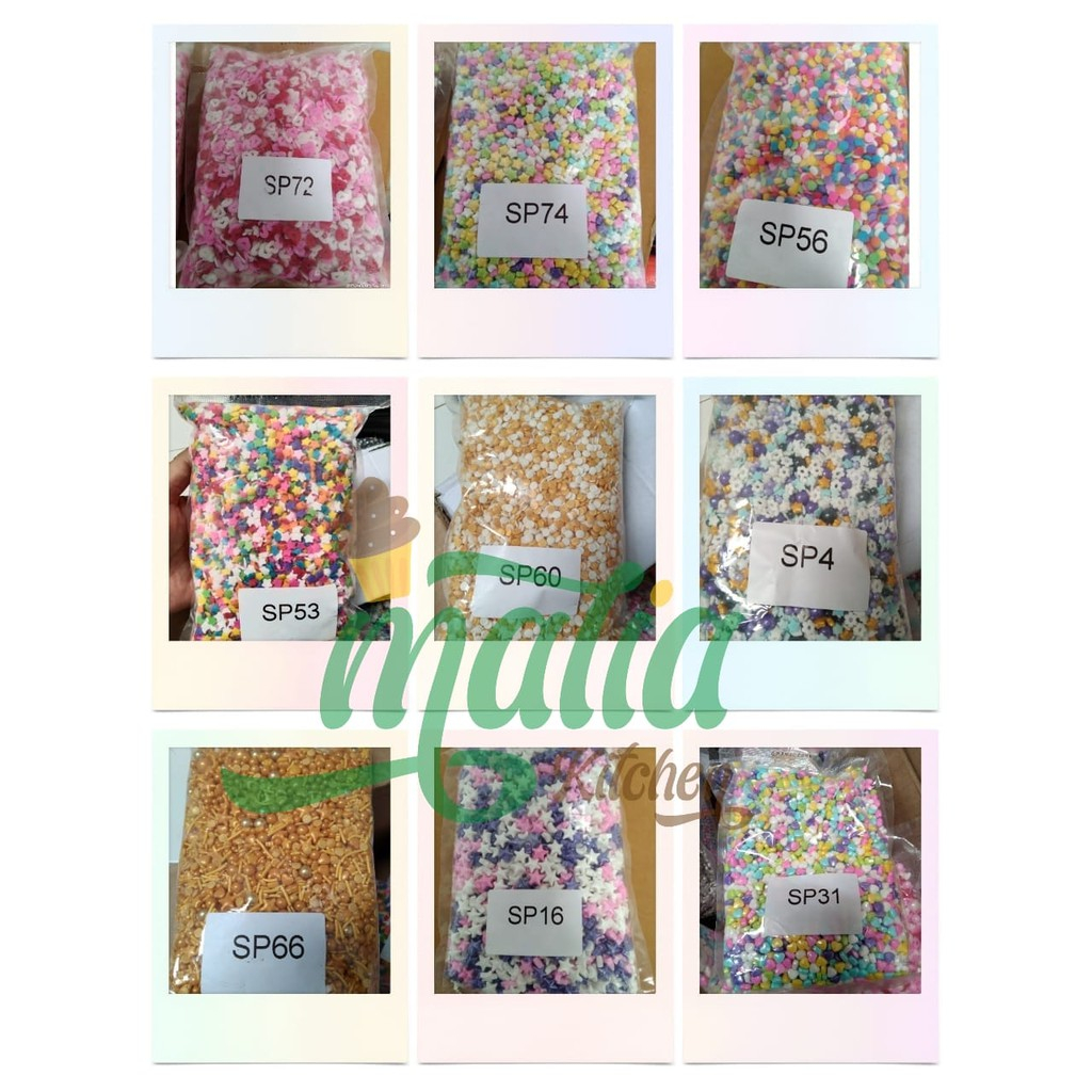 

sprinkle trimit hiasan kue impor 25 gram