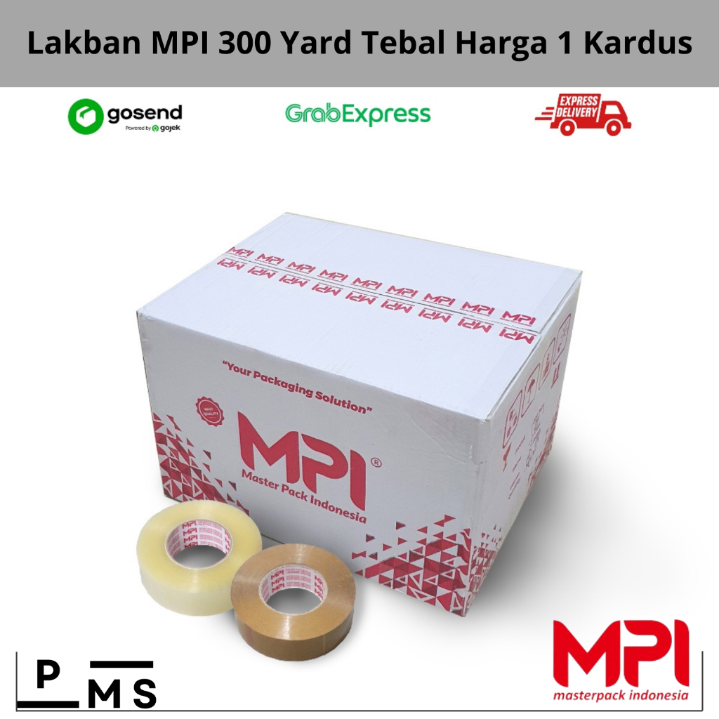 

Lakban Bening - Lakban Cokelat 45 mm x 300 Yard MPI Isolasi MPI 1 Kardus isi 36 Roll