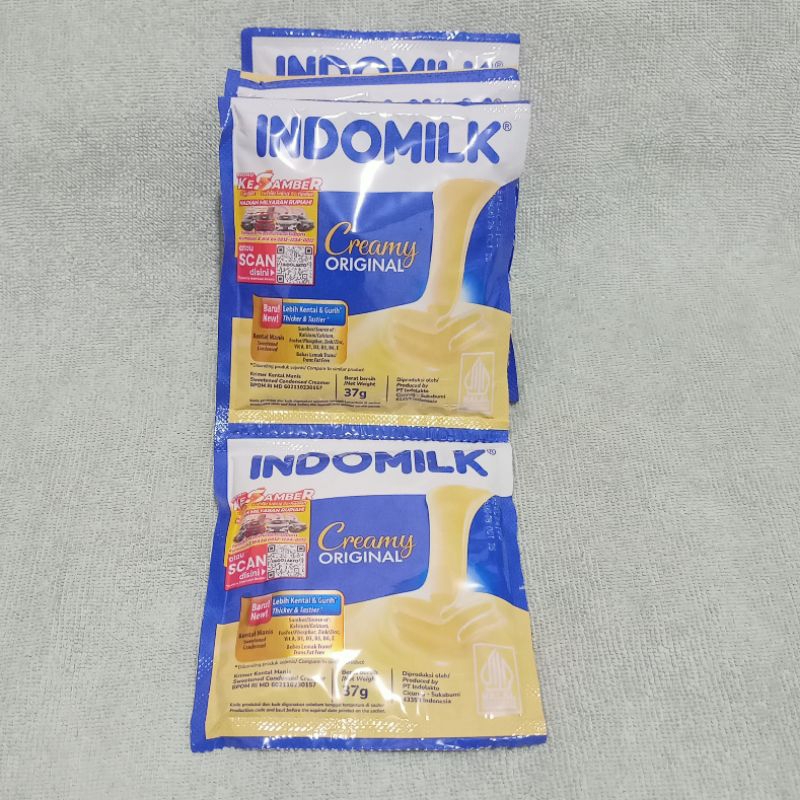 

SUSU KENTAL MANIS SACHET INDOMILK PUTIH ISI 6 X 37Gr LEBIH KENTAL