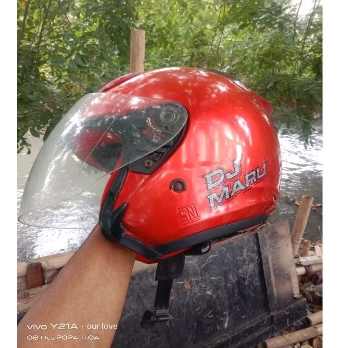 helm kyt dj maru solid bekas