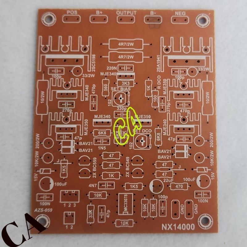 PCB POWER DRIVER AMPLIFIER NX14000 INBAL NX14000 INPUT BALANCE