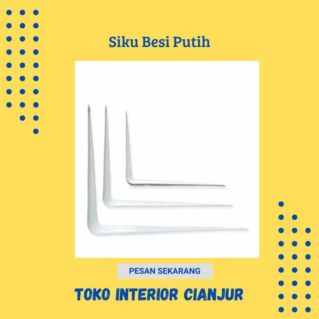 Siku Rak Dinding Putih / Siku Besi 20 Cm