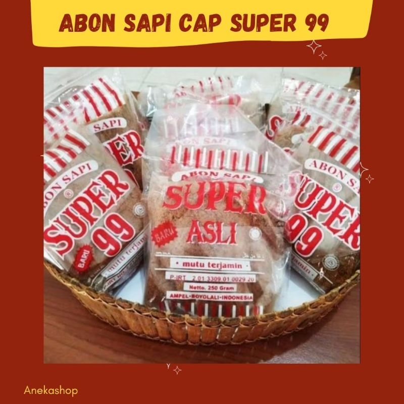 

Abon sapi super cap 99 250 gram