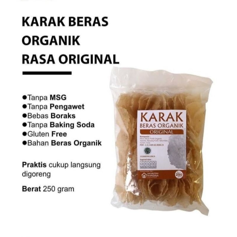 

Karak Beras Organik Original 250 Gram Kerupuk Karak Organik Non MSG