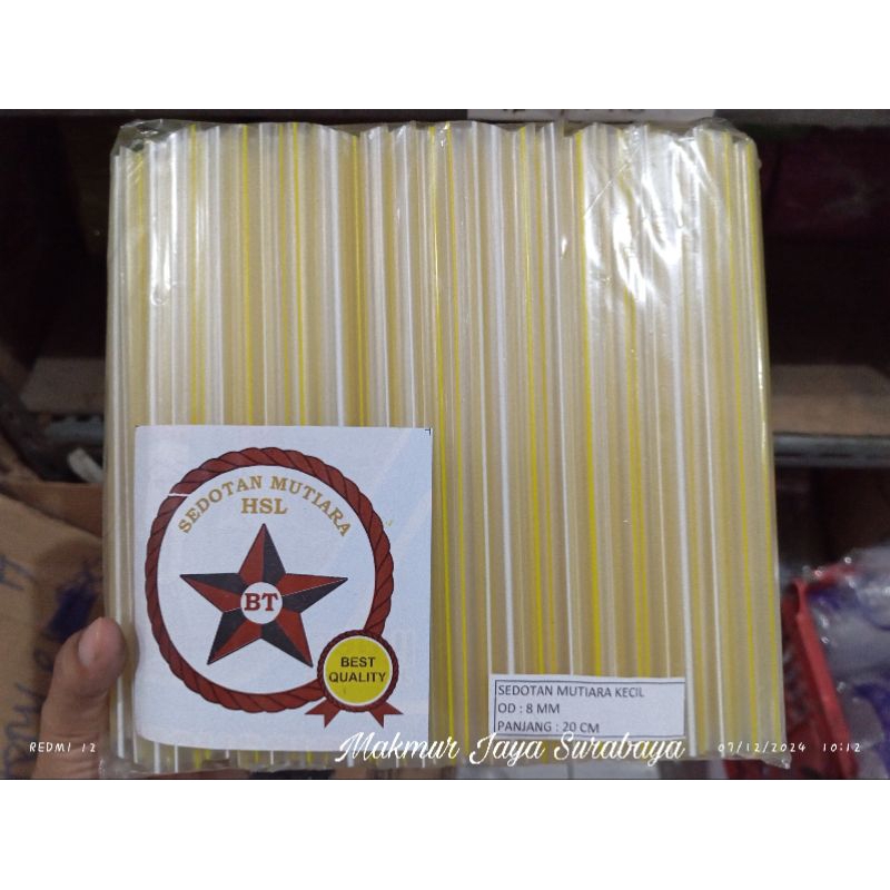 Sedotan Mutiara Kecil 8mm/Sedotan Boba/Sedotan Cincau/Sedotan Pop Es