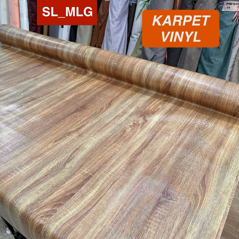 Karpet Vinyl Lantai Kayu Motif Alas Lantai