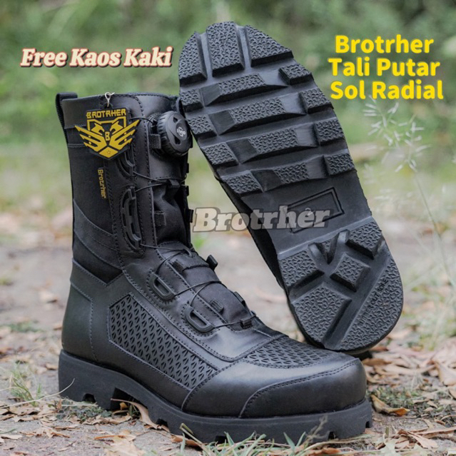 BROTRHER Fitgo Tawon Tactical Sepatu Pdl Tali Putar