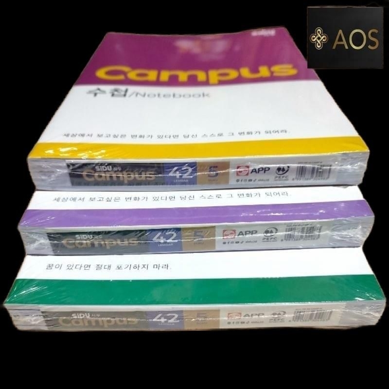 

(1 Pak Isi 5) Boxy Sidu Campus Korean 42 Lembar (Buku Besar)
