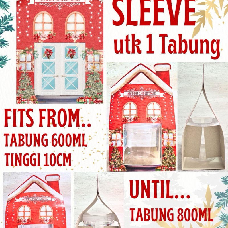 

Sleeve Merry Christmas untuk Tabung 600ml Tinggi 10cm