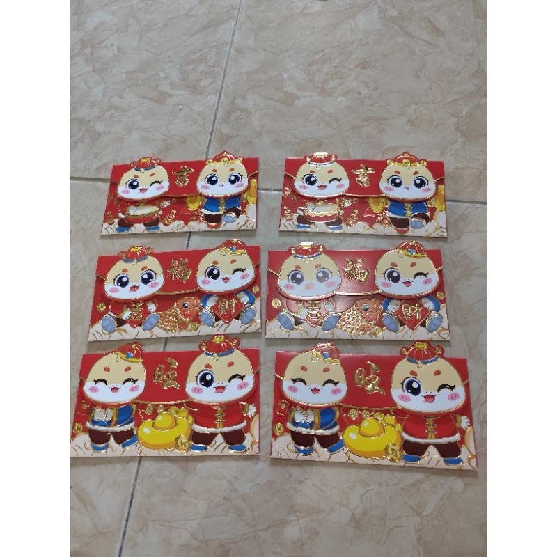 

angpao panjang bentuk karakter ular isi 6pcs