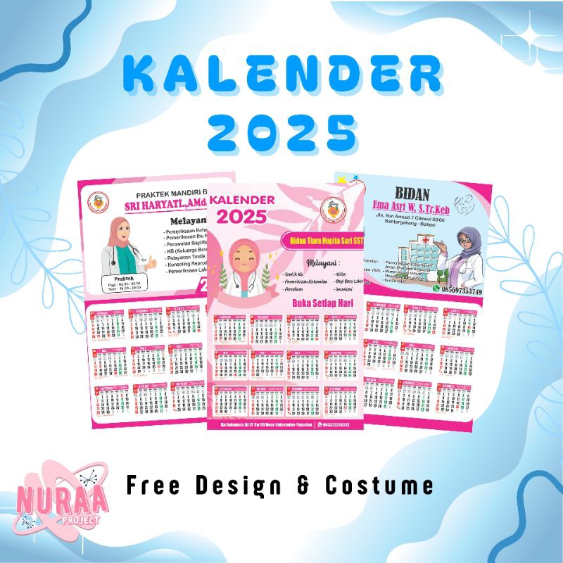 

Cetak Kalender 2025, Kalender Bidan/Perusahaan/Pesantren/Sekolah/Toko/Brilink 1 HARI JADI