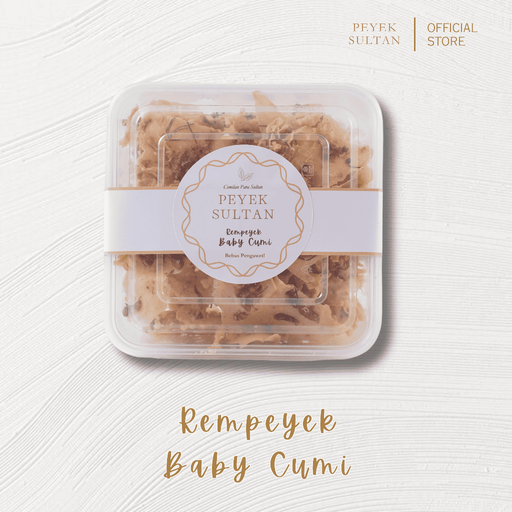 

Peyek Sultan Rempeyek Baby Cumi Premium (Box - Large) | Peyek Baby Cumi Enak Renyah Gurih Nagih Tanpa Pengawet