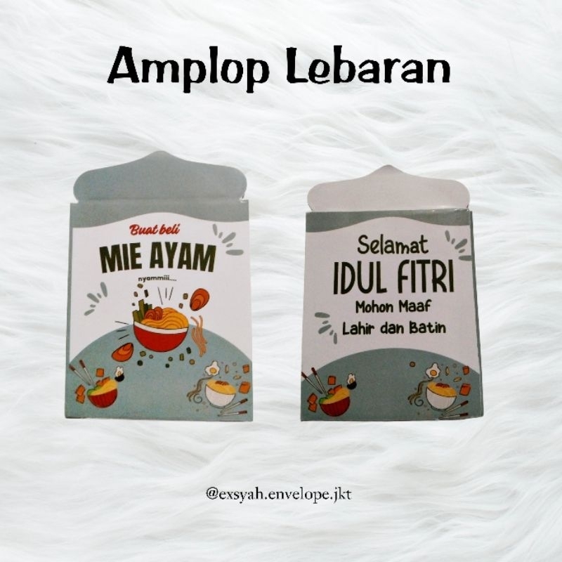 

Amplop lebaran hari raya mini motif makanan mie ayam bahan premium termurah