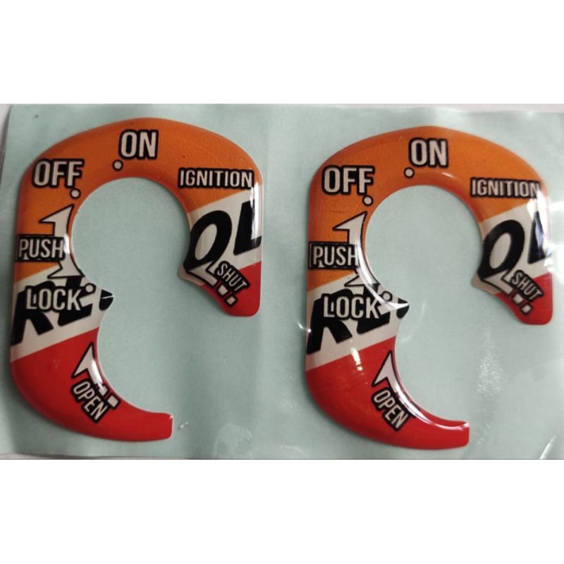 Stiker Emblem Timbul Tutup Kunci Kontak Honda Lama (Beat,Vario,Scoopy,Blade)