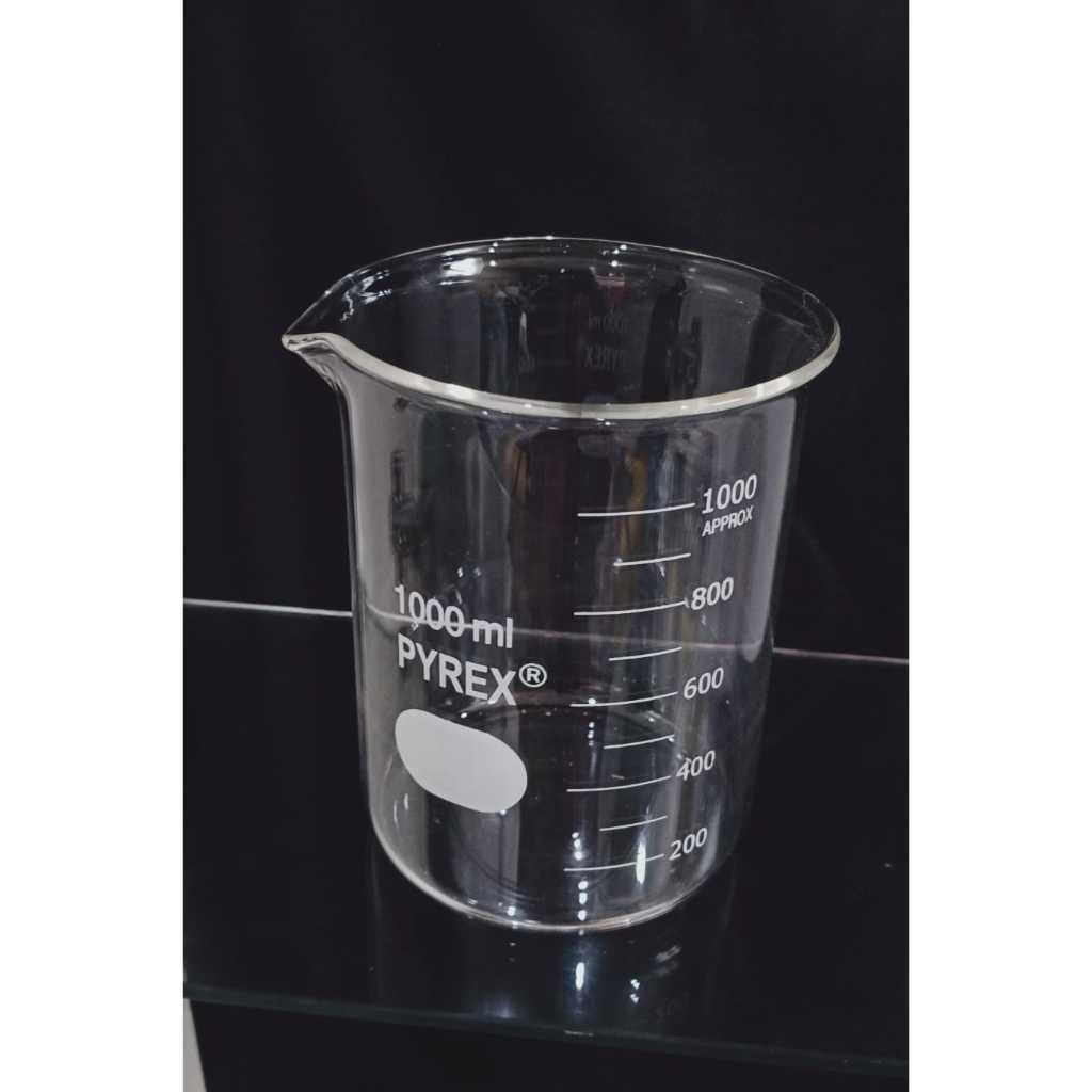 Beaker 1000ml pyrex gelas piala 1000ml bahan pyrex beaker 1000ml 1 liter merk pyrex
