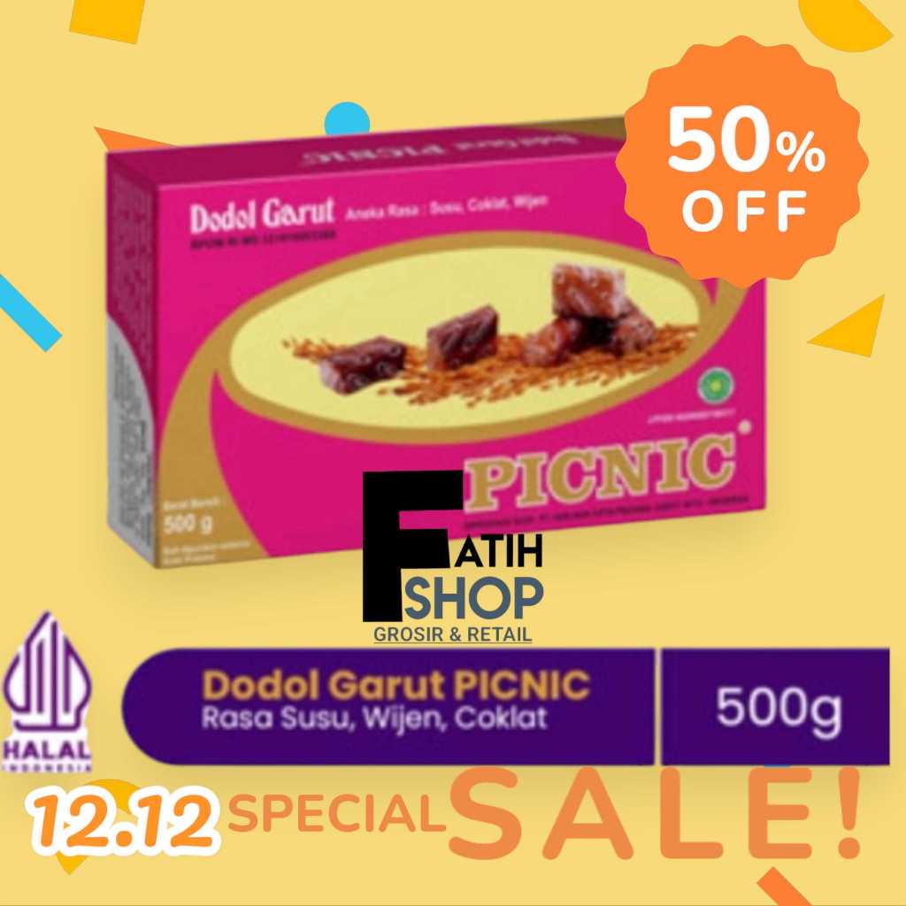 

Dodol Picnic Klasik 3 Rasa Dalam 1 kemasan 500 Gram