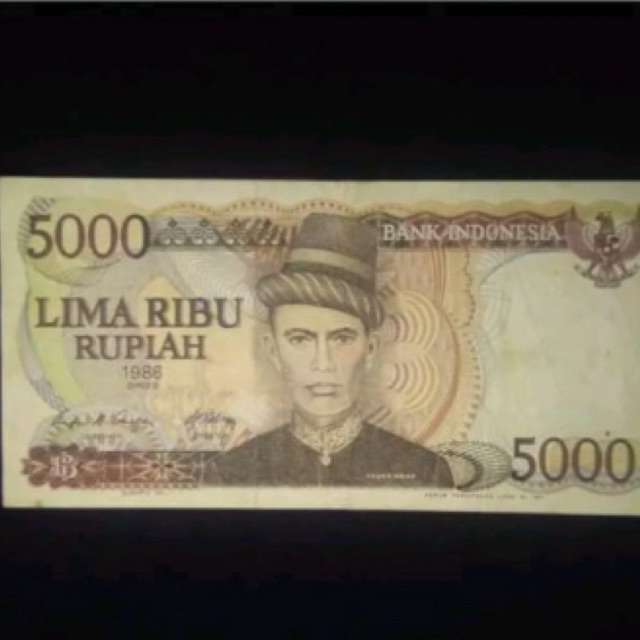 5000 RUPIAH KOLEKSIAN TEUKE UMAR 1986 BEKAS