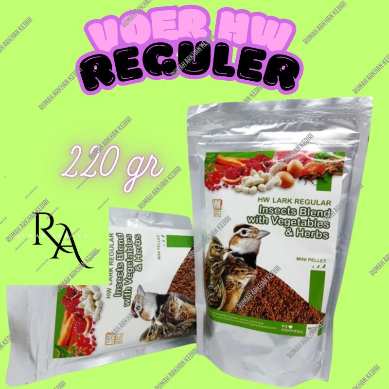 HW LARK REGULAR REGULER INSECTS BLEND PAKAN VOER BURUNG BRANJANGAN MURAI INSECT BLEND WITH VEGETABLE