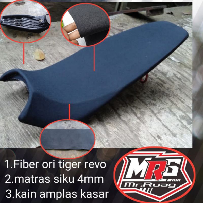 Jok Tiger Revo Tipis Papras Busa Kulit Amplas Dobel Matras Siku