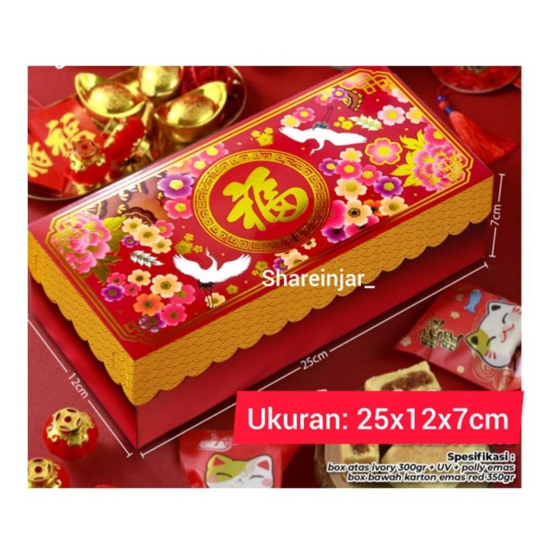 

Box Imlek Happy Chinese New Year - Kotak Packaging Hampers Kue Bolu