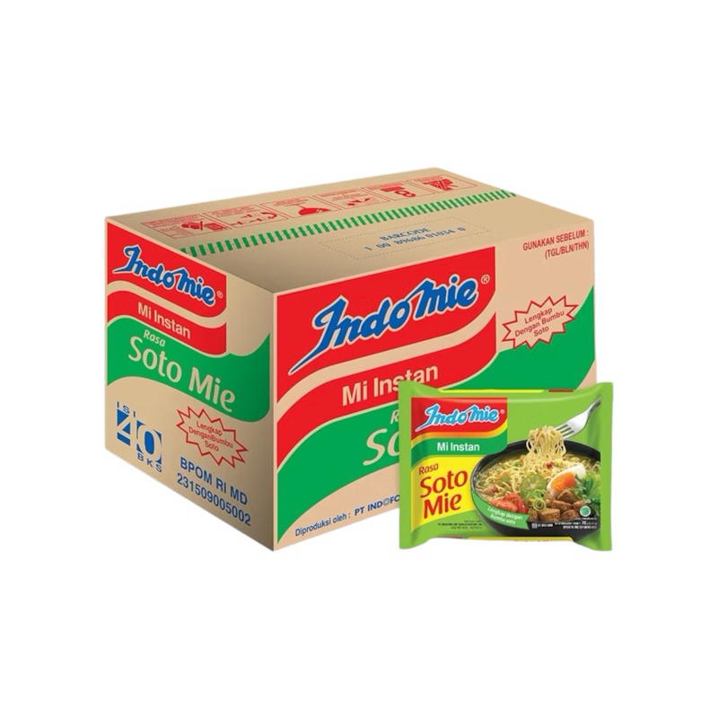 

INDOMIE Mi Instan Kuah 70gr 1 Dus Isi 40