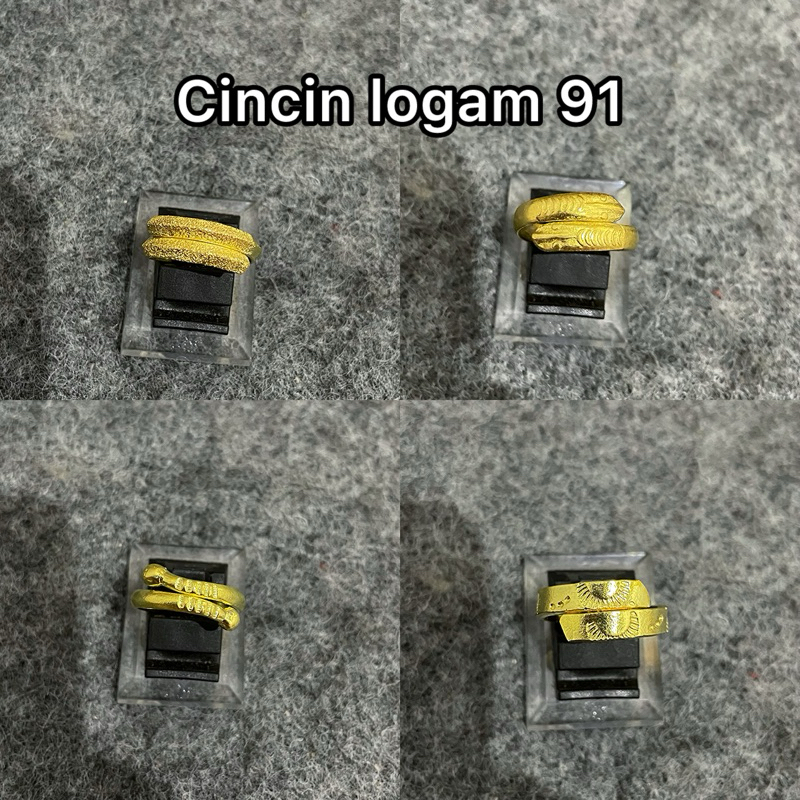 Cincin Koin 91 Warna Asli Kuning